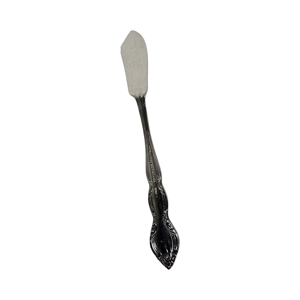 Imperial International Stainless Steel Butter Knife Floral Engraved Handle Korea